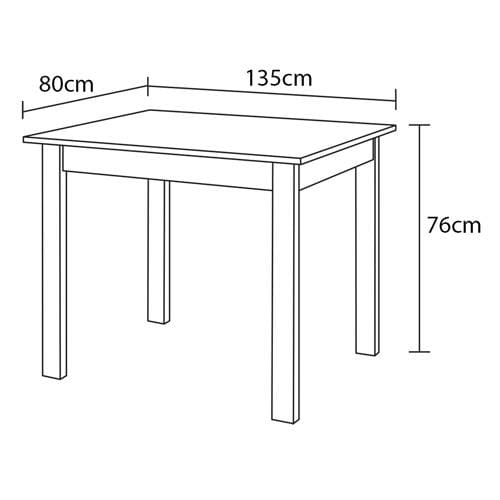 Mesa de Jantar Aço Nobre 0388 Júlia Plus - 135X80 Preta\Marrom...