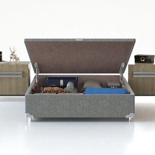 Base Box para Colchão Viúva Probel com Baú Universal 34x128x188cm Cinza