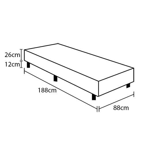 Base Box para Colchão de Solteiro Probel Amsterdã 38x88x188 cm - Branco