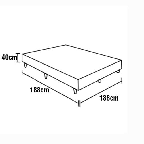 Base Box para Colchão de Casal Itaflex com Baú 40x138x188cm - Areia