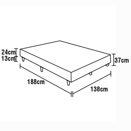 Base Box para Colchão Casal AmericanFlex Topázio Gel 24x138x188 cm - Branca