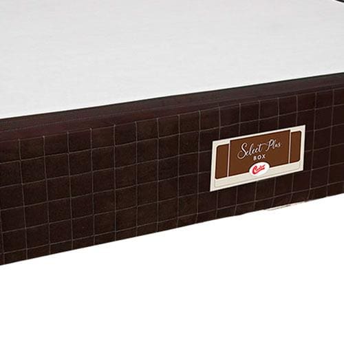Base Box de Casal Castor Sellect P com Revestimento em Tecido Suede 40x138x188cm - Marrom