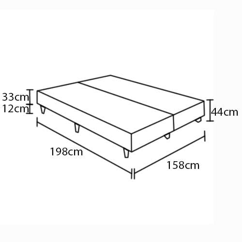 Base Box para Colchão Queen Size Umaflex Itália 33 x 158 x 198 - Branco