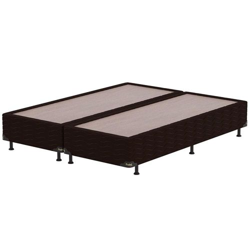 Base Box Queen Size Probel Nevada com Revestimento em Tecido Poliéster 38x158x198cm - Marrom