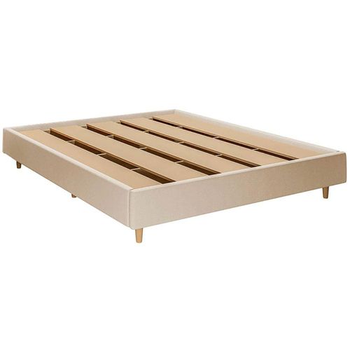 Base Sommier para Colchão Queen Size Dobuê Atlanta com Revestimento em Tecido Veloplus - 175cm de largura Bege
