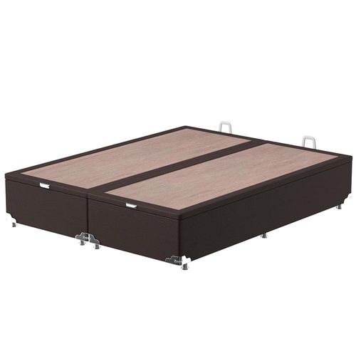 Base Box Queen Size Probel Classic com Baú e Revestimento em Tecido Poliéster 38x158x198cm - Marrom