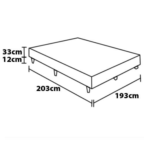 Base Box King Size Umaflex Itália com Revestimento em Tecido Jacquard 45x193x203cm – Branco