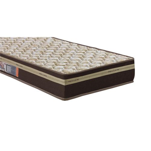 Colchão Solteiro Hellen Millenium Espuma D33 19x88x188 cm - Marrom/Bege