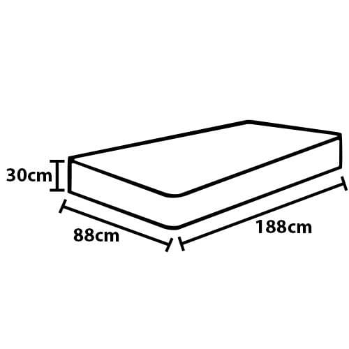 Colchão de Solteiro Biflex Turquia com Molas Ensacadas e Pillow Inn 30x88x188cm - Branco/Grafite
