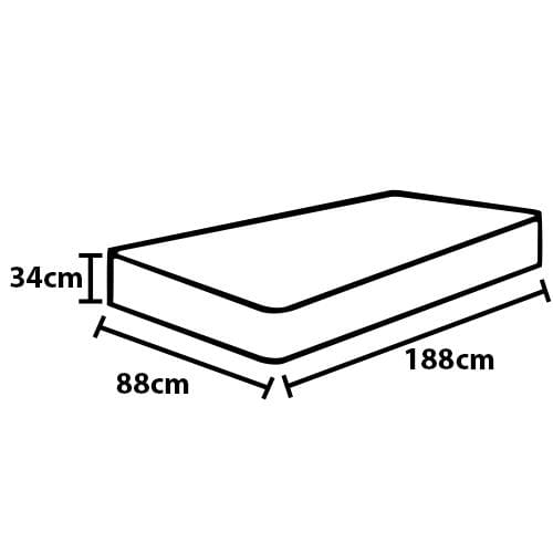 Colchão de Solteiro Probel Fort Comfort D40 com Molas Prolastic e Pillow Top 34x88x188 - Branco/Bege