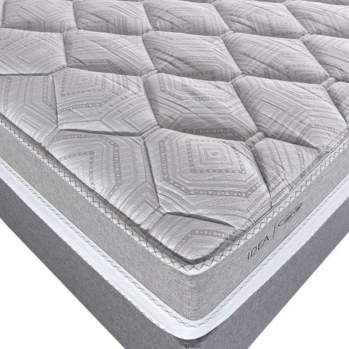 Colchão King Size Herval Ideal com Molas Maxpring e Pillow Top One Side 25x193x203cm - Cinza
