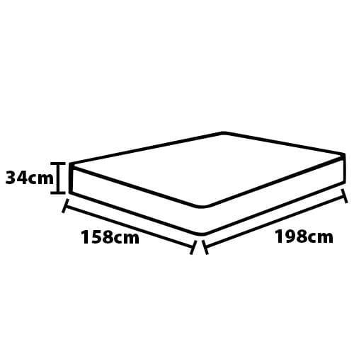 Colchão Queen Size Castor Sellect P Double com Molejo Tecnopedic, Euro Pillow e Revestimento em Malha 34x158x198cm - Marrom/Bege