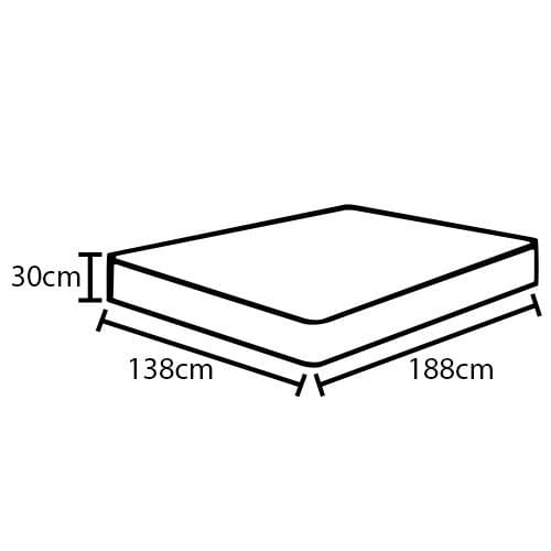 Colchão Casal Biflex Passione com Pillow Top e Molas Ensacadas 30x138x188cm – Areia