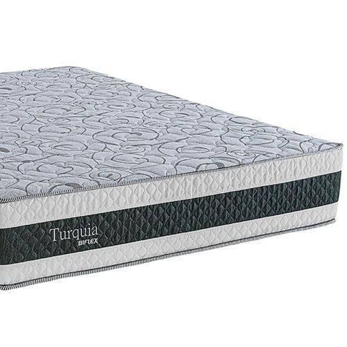 Colchão de Casal Biflex Turquia com Molas Ensacadas e Pillow Inn 30x138x188cm - Branco/Grafite