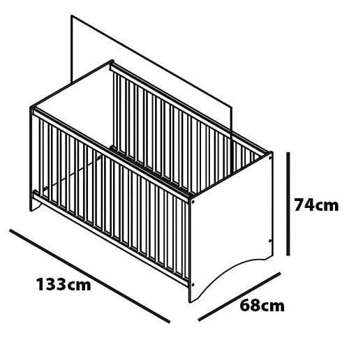 Berço Pura Magia Gutti Liv com Colchão Ortobom Bambino Baby Espuma D18 10x60x130cm