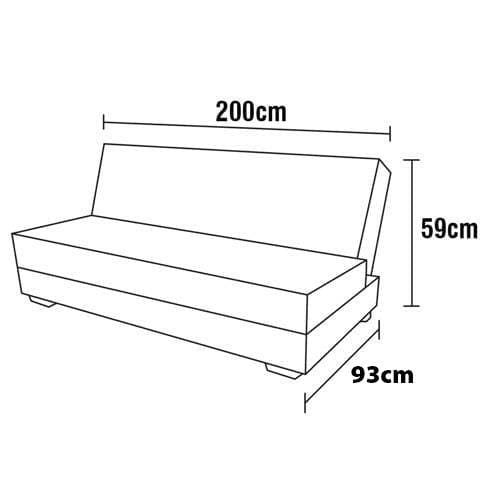 Sofá-cama Matrix Donna em Veludo com 200cm de Largura Capuccino