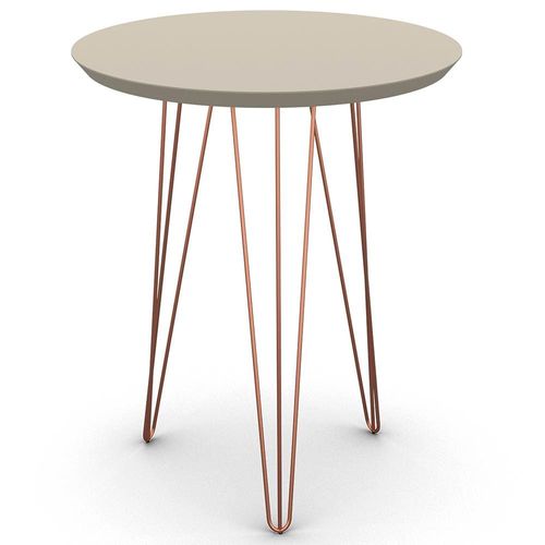 Mesa Lateral Alta Patrimar Supreme Off White/Bronze
