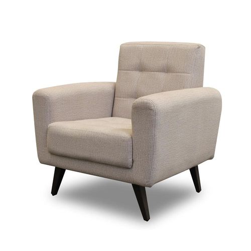 Poltrona Matrix Cora em Veludo Plush e Pés Palito Bege