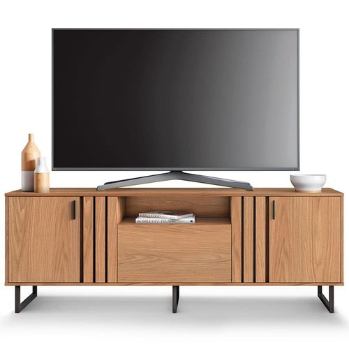 Rack Colibri Juruá com 180 cm de Largura, 3 Portas, Ideal para TV de até 70” Freijó