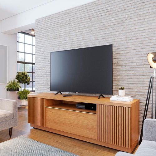 Rack Colibri Manaus com 3 Portas, Ideal para TV de Até 70” Freijó