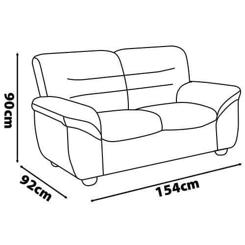 Sofá de 3 e 2 Lugares Linoforte Stillus II com 154 cm e 204 de Larguras e Revestidos em Tecido Suede Areia