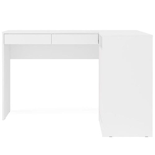 Mesa de Canto para Computador Politorno Portugal com 2 Gavetas e 2 Portas Branca