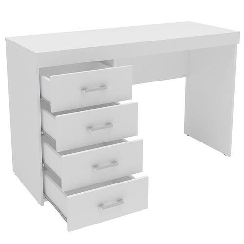 Mesa para Computador ou Escritório Politorno Malta com 4 Gavetas Branco
