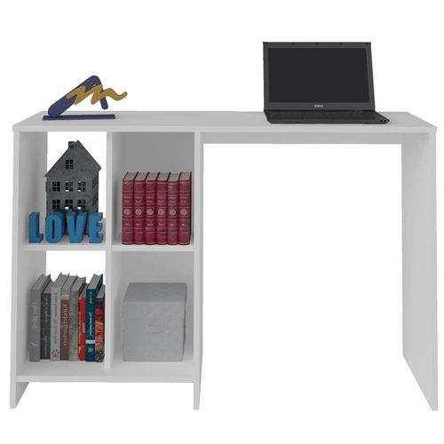 Escrivaninha Artely Matrix com 4 Nichos - 110cm de largura Branco Fosco