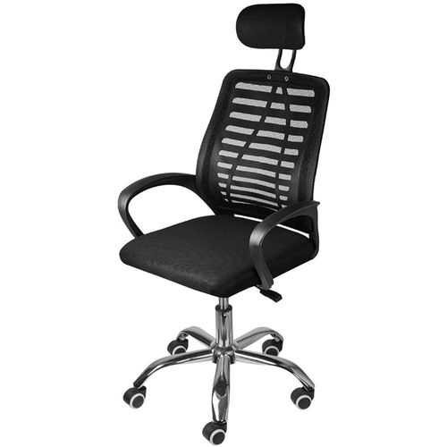 Cadeira de Escritório Giratória OR Design Presidente Blend com Regulagem de Altura, Apoio para os Braços e Sistema Relax Preto