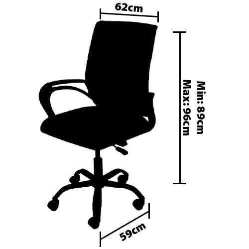 Cadeira de Escritório Giratória OR Design Diretor Blend com Regulagem de Altura, Apoio para os Braços e Sistema Relax Preto