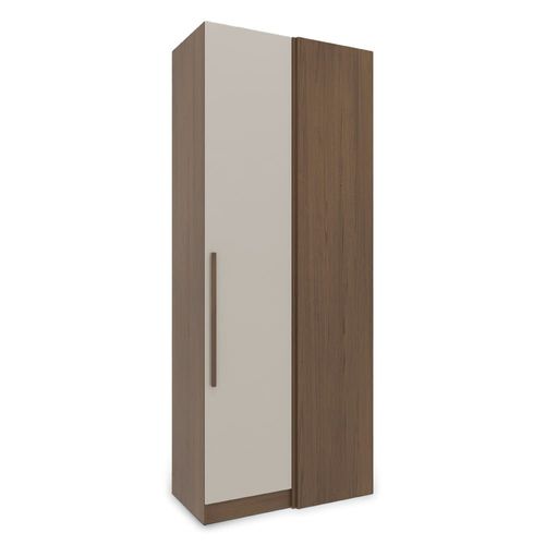 Guarda-roupa Modulado Casal Ponte 140 Lugano 14 Portas 9 Gavetas 17 Prateleiras com 7 Peças e 350,5cm de Largura – Avelã/Capuccino
