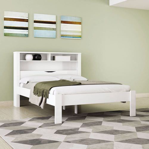 Cama Casal Santos Andirá Invicta Atacama com Baú Branco