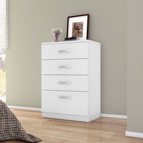 Cômoda Demóbile Astral com 4 Gavetas Branco