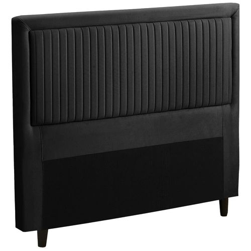 Cabeceira para Cama Casal Dobuê Berlim em Tecido Velopus Preto