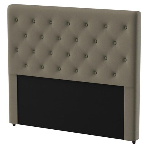 Cabeceira para Cama de Casal Probel Hapton em Tecido Suede Bege