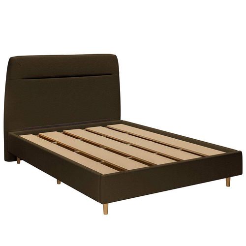 Cabeceira para Cama de Casal Dobuê Atlanta Estofada e Revestida em Tecido Veloplus - 155cm de largura Castor