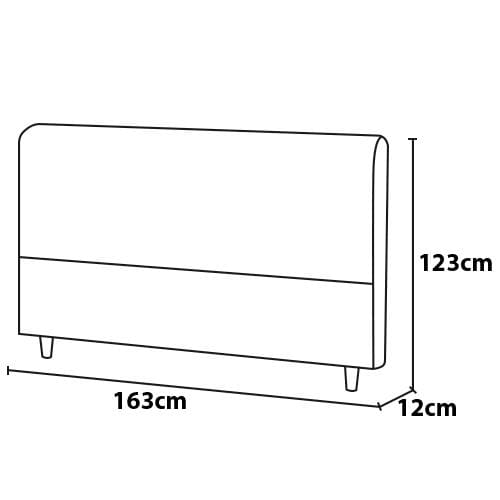 Cabeceira para Cama Queen Size Dobuê Berlim em Tecido Velopus Preto