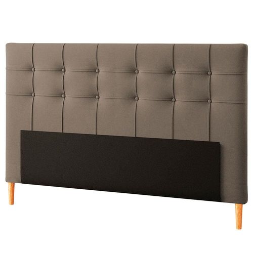 Cabeceira para Cama Box King Size Dobuê Hanover com Revestimento em Tecido Suede Veluplus - Mascavo