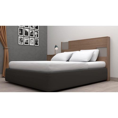 Cabeceira para Cama Box Casal e Queen Bartira Diplomata com Revestimento em Finish Foil Avelã/Capuccino