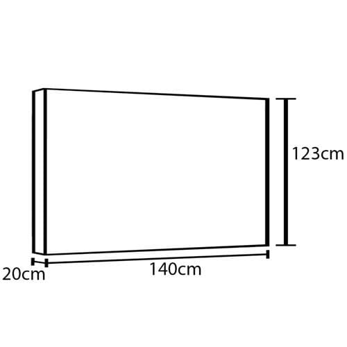 Cabeceira para Cama Casal Dobue Palladium Preto