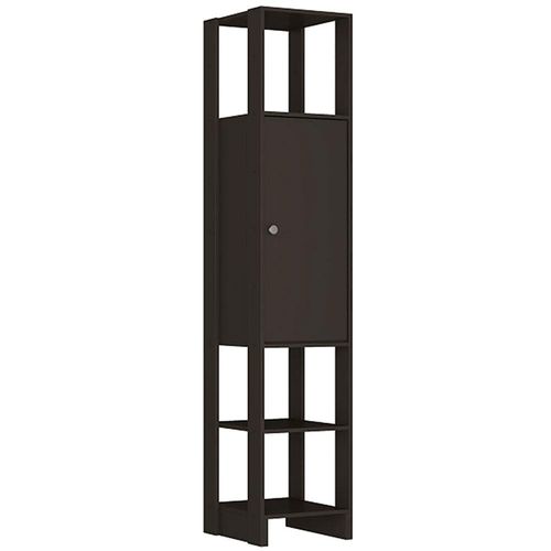 Armário Closet Nova Mobile Slim Yes com 1 Porta e 3 Prateleiras Grafite