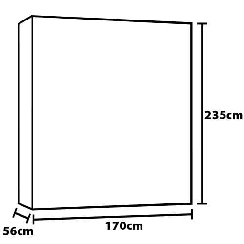 Guarda-Roupa Solteiro Móveis Europa Zurique Flex com Espelho, 2 Portas de Correr e 4 Gavetas - 170cm de largura Brauna/Off White
