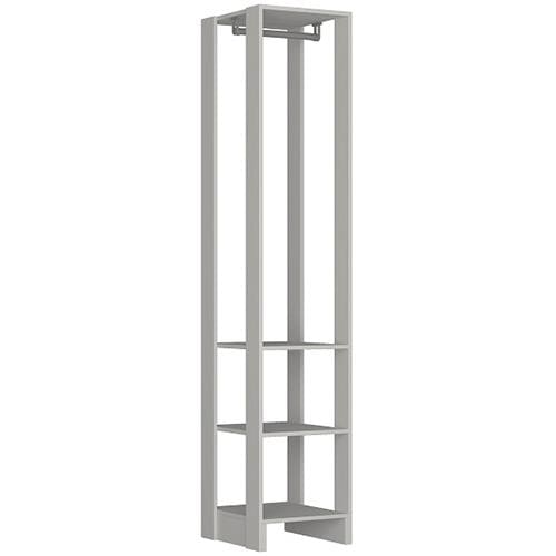 Armário Closet Nova Mobile Slim Yes com 3 Prateleiras e Cabideiro Branco