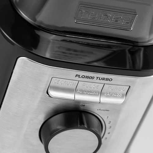 Liquidificador Philco Easy Smart Turbo PLQ1600P Preto/Inox 1200W com 12 Velocidades 220V