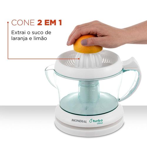 Espremedor de Frutas Mondial Turbo Citrus E-01 - Branco 110V