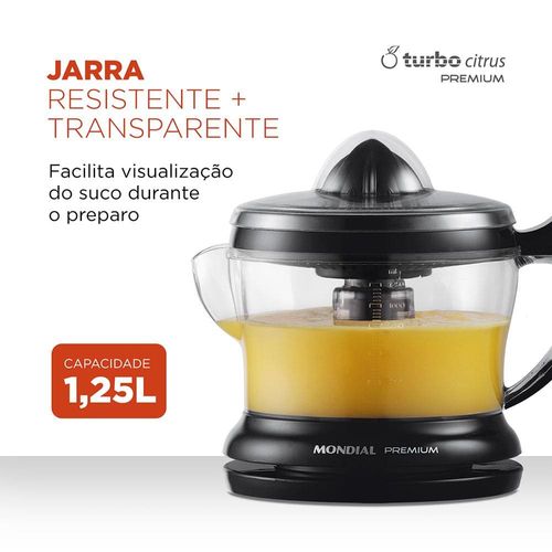 Espremedor de Frutas Mondial Premium E-02 - Preto 220V