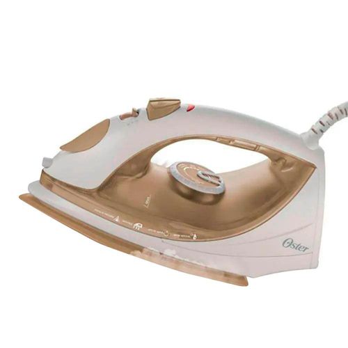 Ferro de Passar a Vapor Base Antiaderente com Spray Oster 5907 – Dourado/Branco 220V