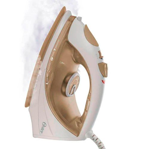 Ferro de Passar a Vapor Base Antiaderente com Spray Oster 5907 – Dourado/Branco 110V
