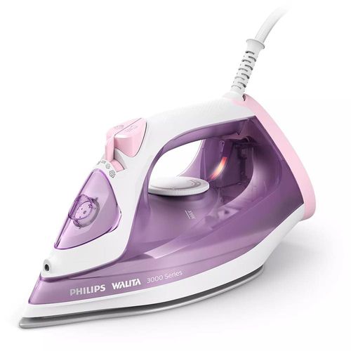 Ferro de Passar a Vapor Philips Walita 3000 Series com Spray e Base Cerâmica - Rosa 220V