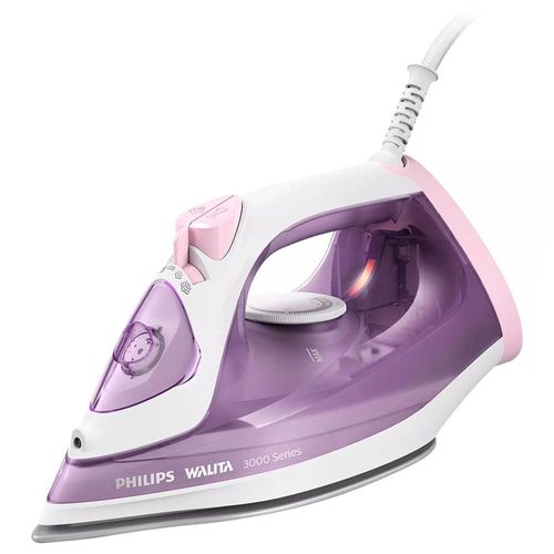 Ferro de Passar a Vapor Philips Walita 3000 Series com Spray e Base Cerâmica - Rosa 220V